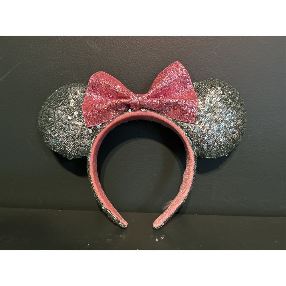Disney Parks Sequin Sparkle Minnie Ears Headband Sugar Rush Ariel Green Pink